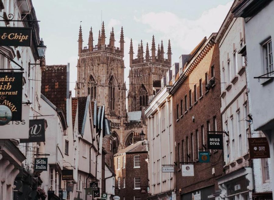 Low Petergate in York with views of York Minster