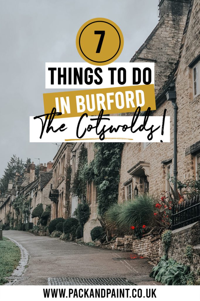 A photo of Burford Hill with a text overlay that says '7 things to do in Burford'