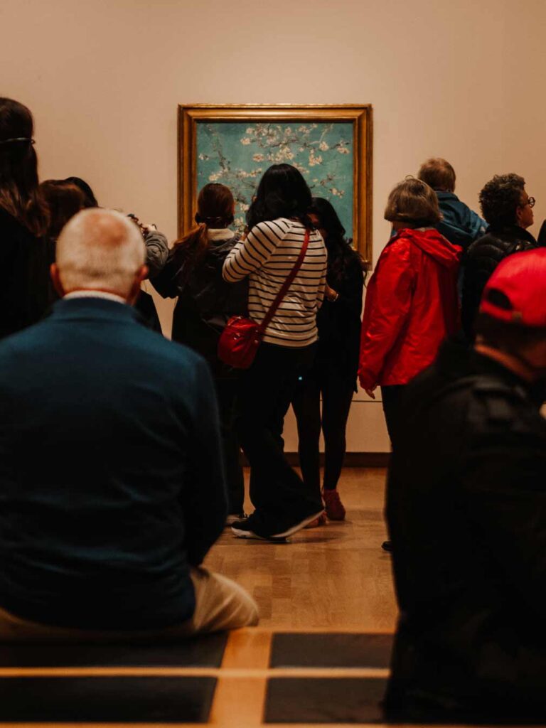 Crowds at the Van Gogh Museum.