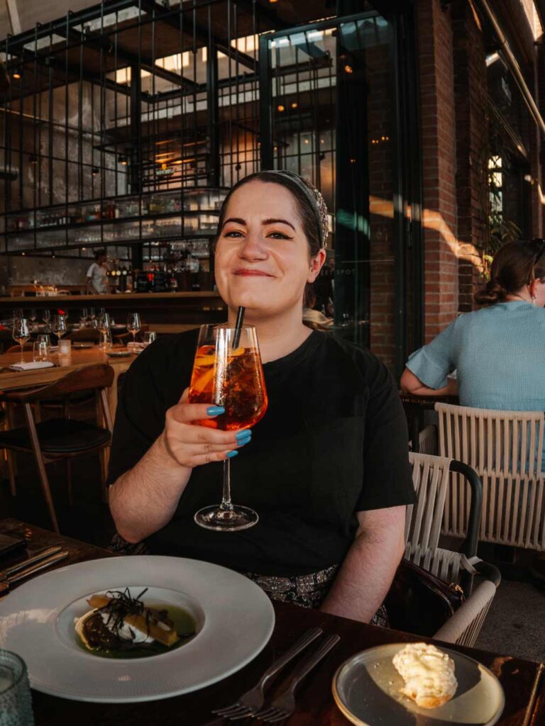 Lauren dining at FIFTH Restaurant in Eindhoven.