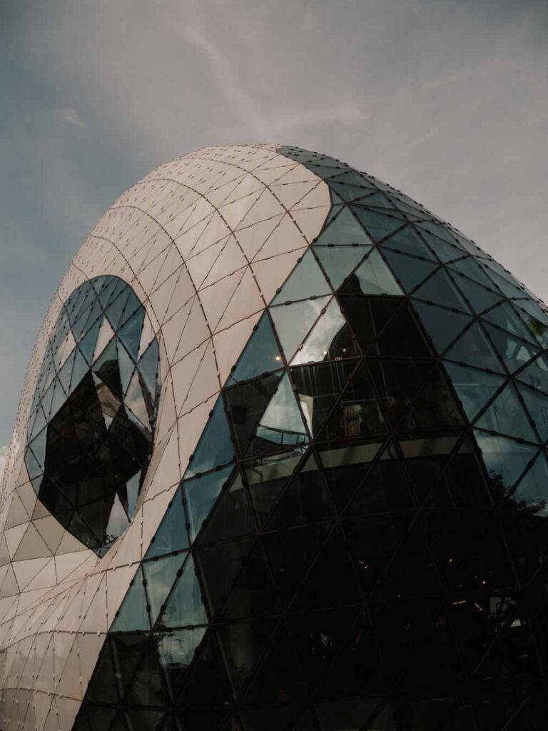 The exterior of The Blob in Eindhoven.